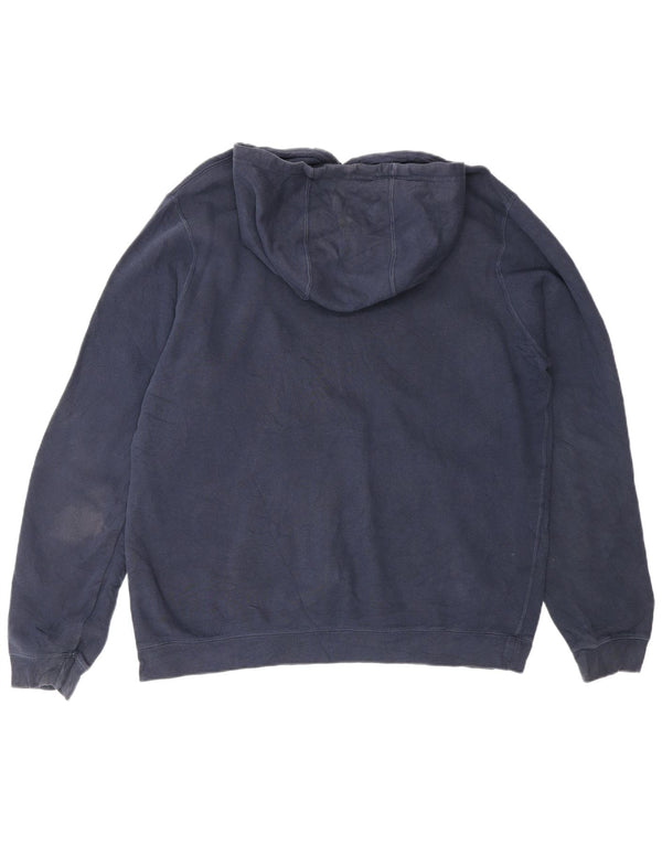 Мужской джемпер с капюшоном NIKE, большой размер, темно-синий, хлопок