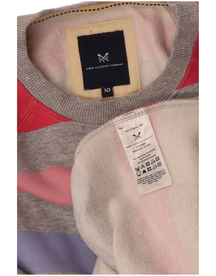 Женский свитер-свитшот CREW CLOTHING UK 10, маленький, в разноцветную полоску