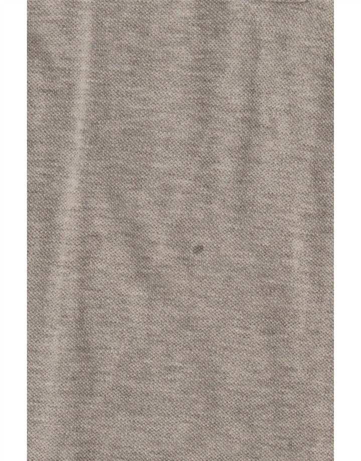 Мужская рубашка-поло Tommy Hilfiger, хлопковая рубашка среднего серого цвета с крапинками