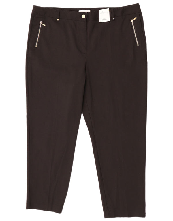 Женские брюки чинос со средней посадкой Marks & Spencer UK 20 2XL W40 L27 черные