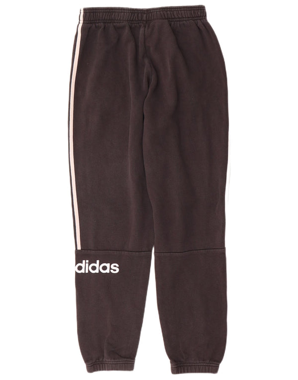 Спортивный костюм Adidas для девочек с графическим рисунком, брюки для бега, 13–14 лет, черный хлопок