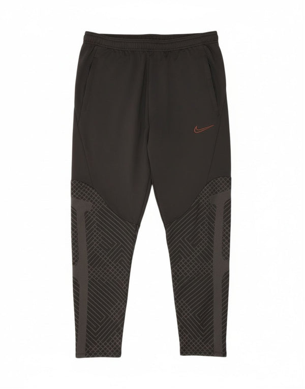 Женские спортивные брюки узкого кроя Nike Dri Fit UK 18 XL серые с геометрическим рисунком
