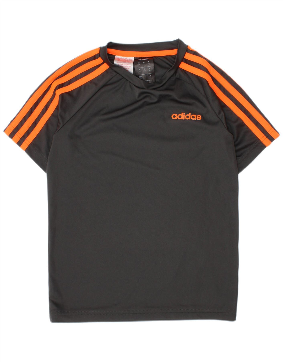 Футболка Adidas Climalite для мальчиков, топ 7-8 лет, серый полиэстер