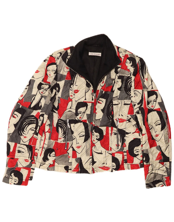 Женский бомбер Apriori UK 14, большой разноцветный ацетат