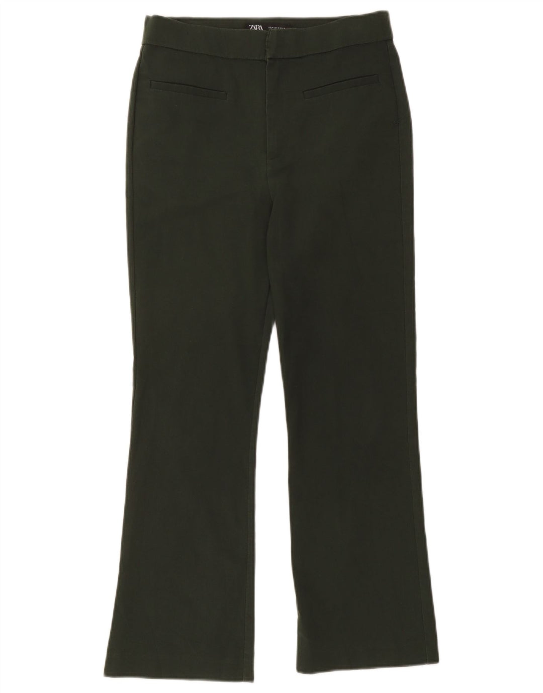 Zara Женские укороченные брюки Bootcut Medium W28 L25 Хаки