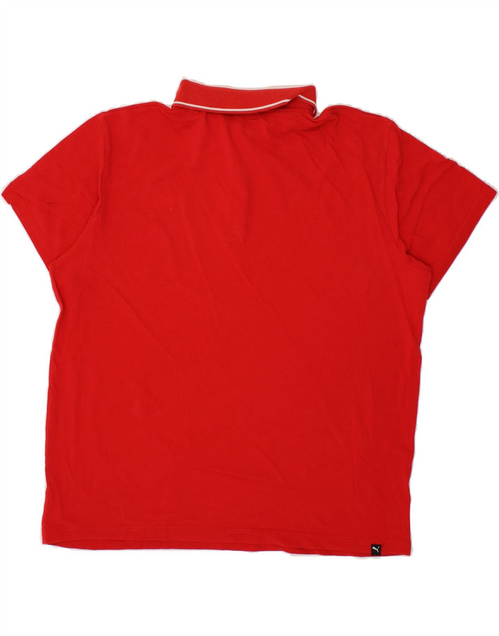 PUMA Mens Polo Shirt XL Red Cotton Vintage Puma and Second-Hand Puma from Messina Hembry 