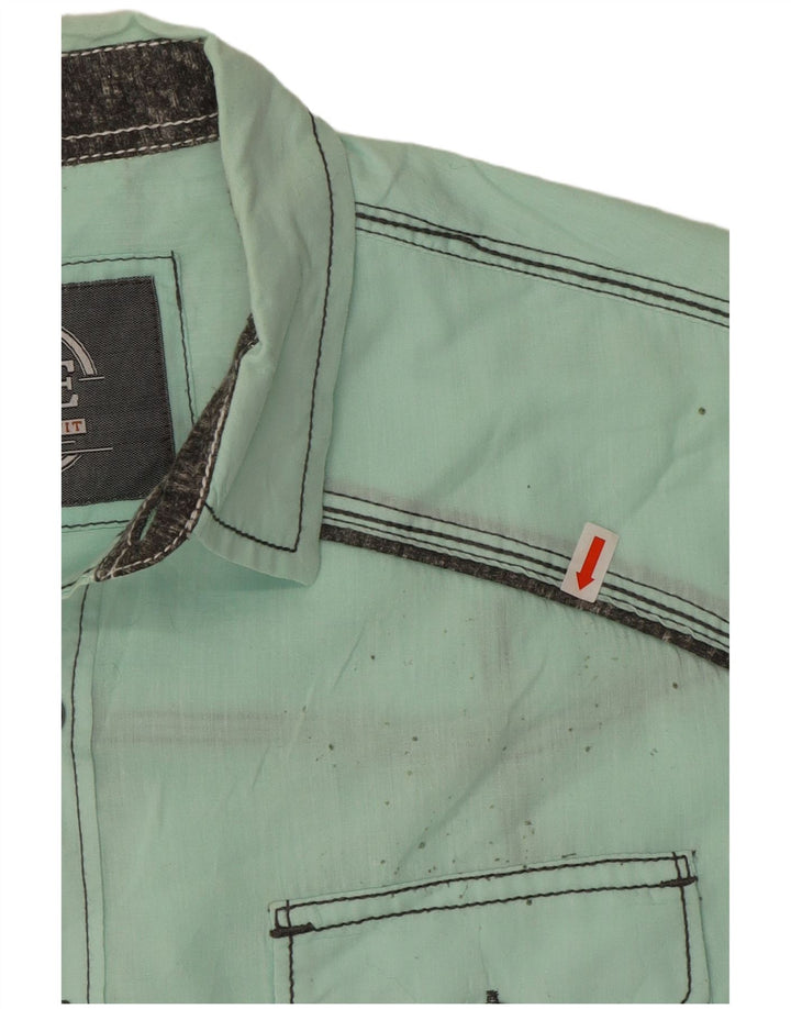 Мужская рубашка стандартного кроя BKE, большая зеленая хлопковая