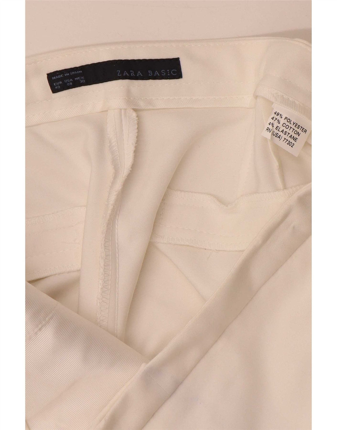 Женские укороченные брюки Zara EU 40 Medium W30 L24, белый полиэстер