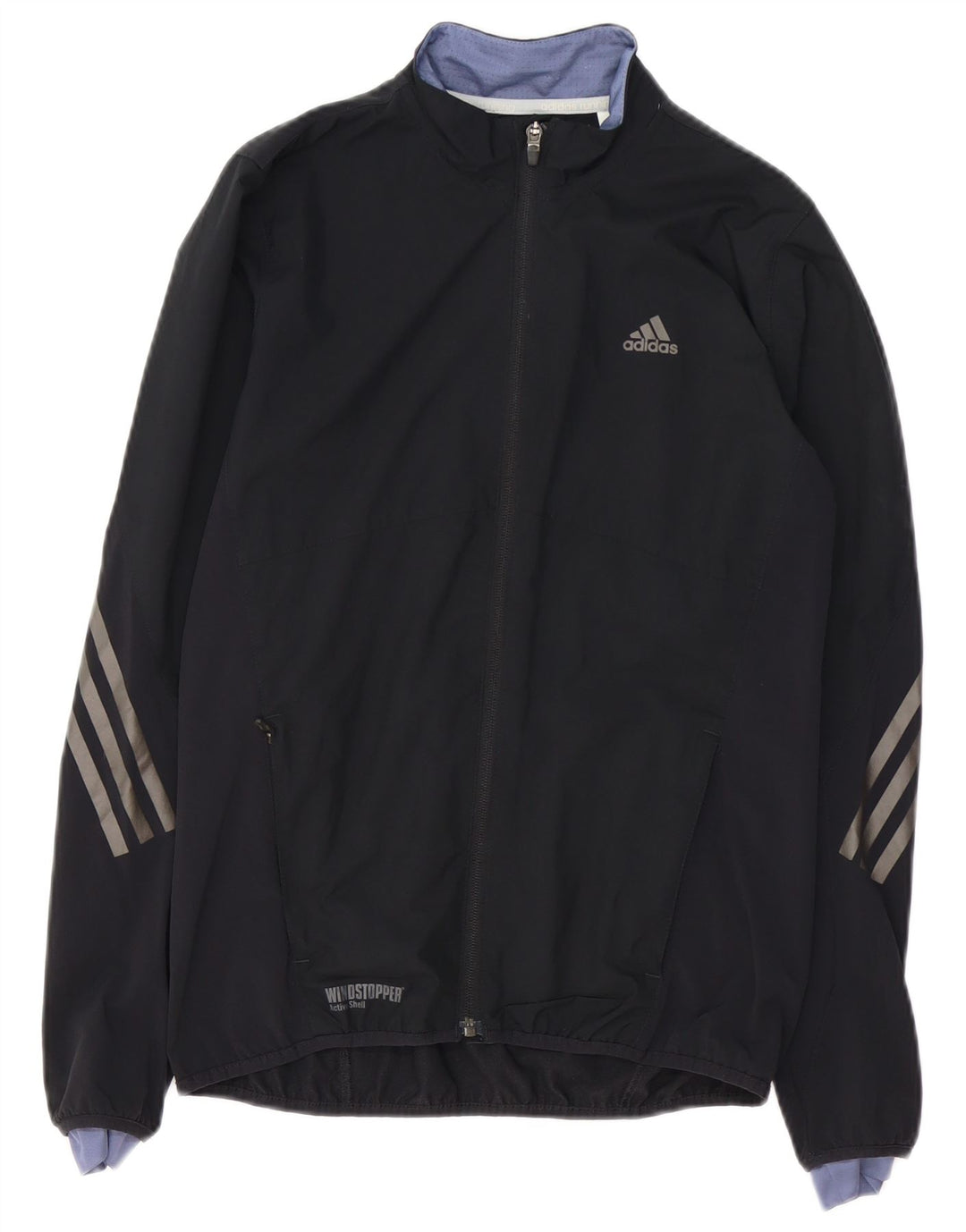 Женский спортивный костюм для бега ADIDAS, верхняя куртка UK 10, маленький черный полиэстер