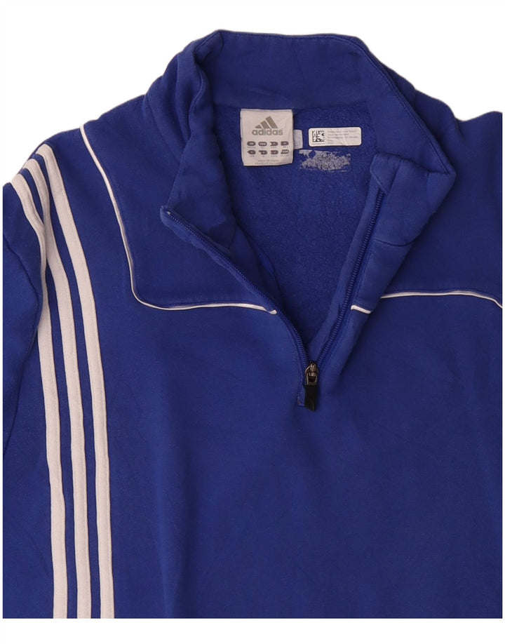 Мужской свитер ADIDAS с воротником на молнии UK 48/50 XL Синий