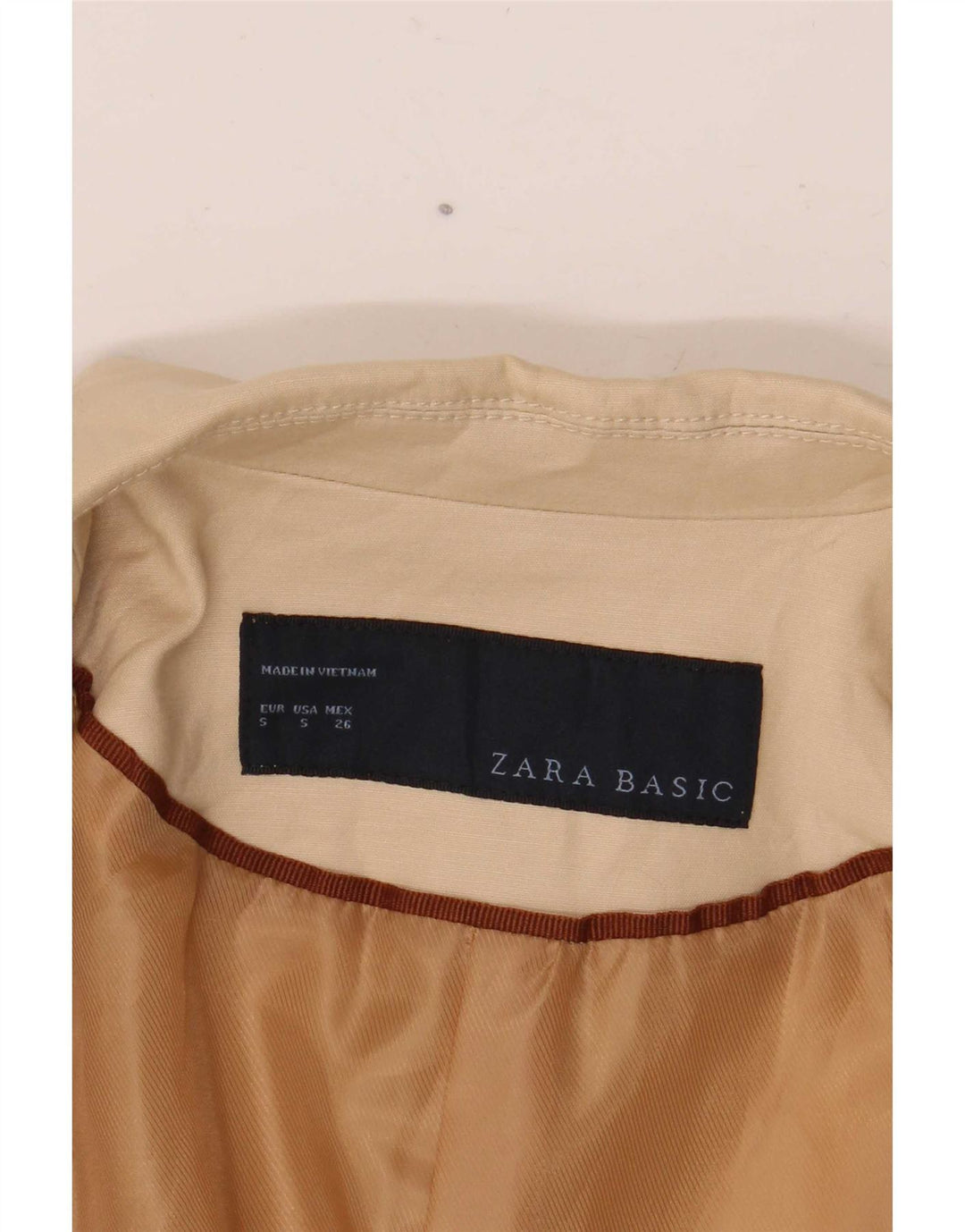 Женский пиджак Zara на 2 пуговицах UK 10, маленький бежевый