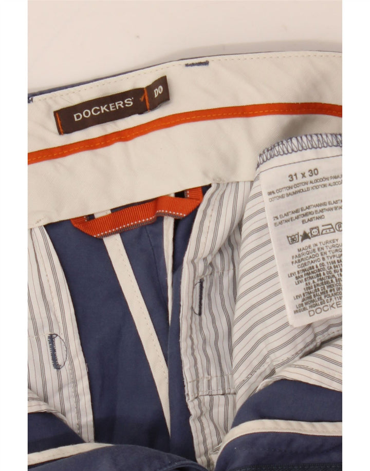 Мужские узкие брюки-чиносы Dockers W31 L27, синие, хлопок