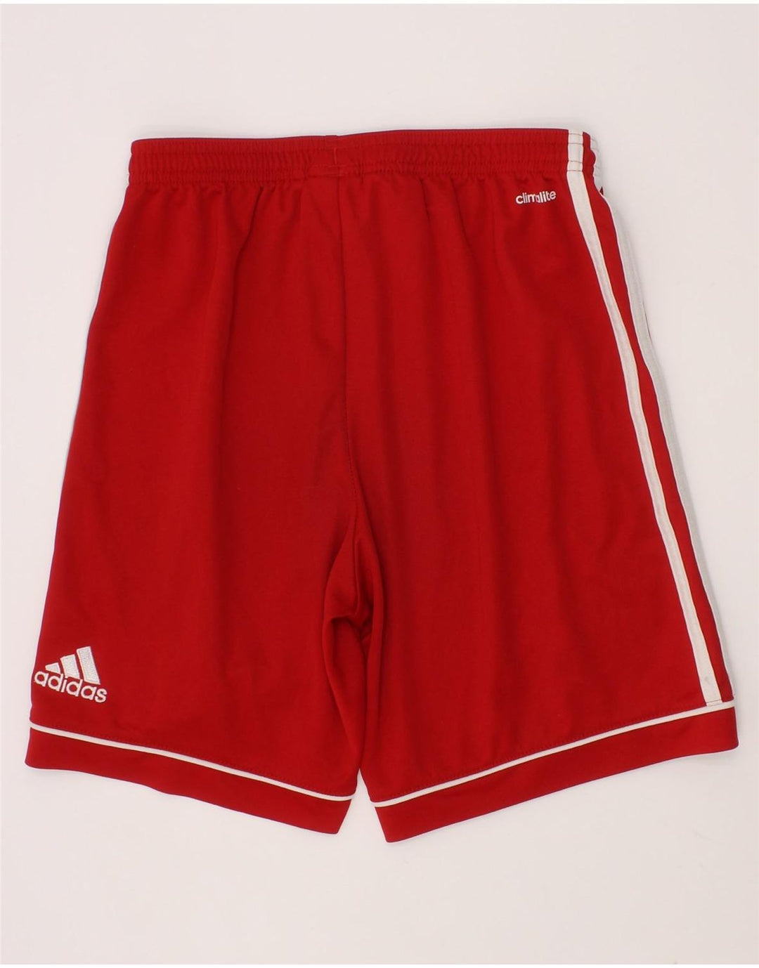 ADIDAS Boys Climalite Sport Shorts 13-14 Years  Red Polyester Vintage Adidas and Second-Hand Adidas from Messina Hembry 