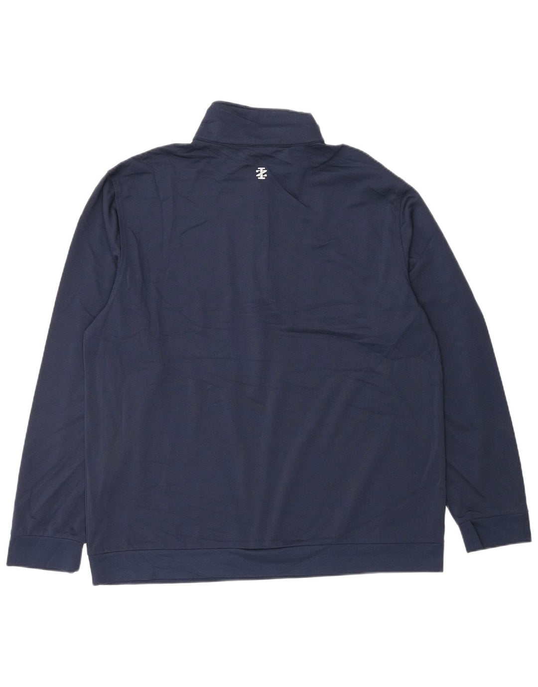 IZOD Мужской свитер с воротником на молнии, большой темно-синий полиэстер