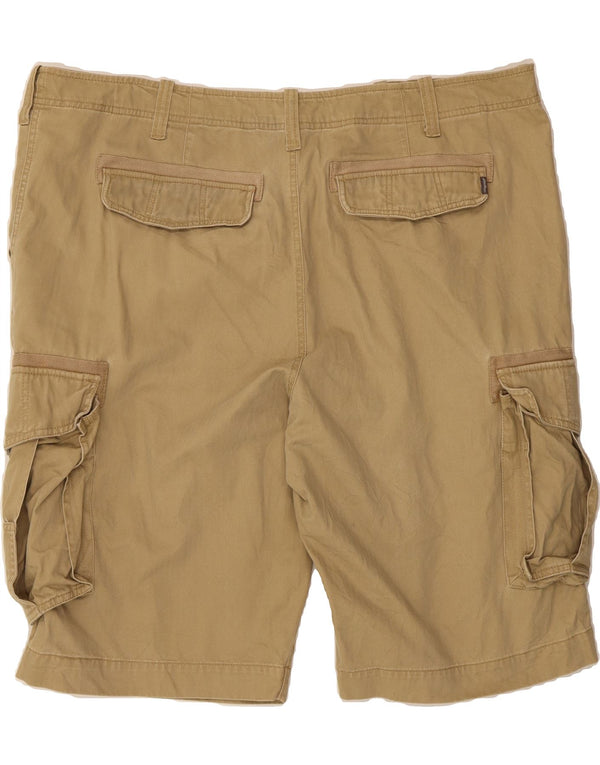 EDDIE BAUER Mens Cargo Shorts W46 3XL Beige Cotton