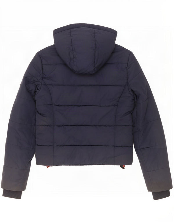 Женская утепленная куртка с капюшоном Superdry UK 6 XS Темно-синий полиэстер