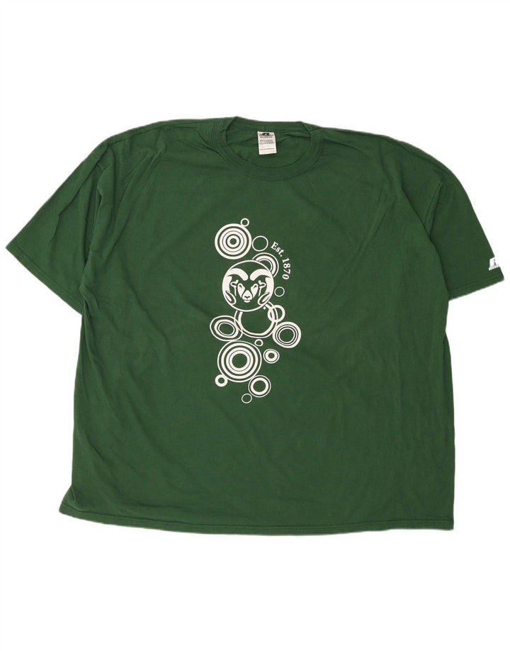 Мужская футболка с рисунком RUSSELL ATHLETIC 3XL, зеленая