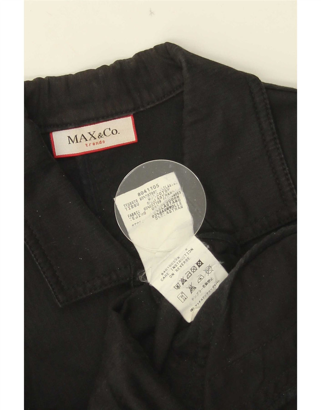 Женский пиджак Max & Co. с 2 пуговицами и рукавами 3/4, Великобритания, 6 XS, черный хлопок