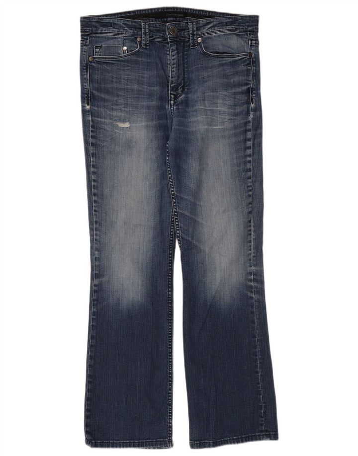 Женские потертые джинсы Calvin Klein Bootcut W33 L29, синий хлопок