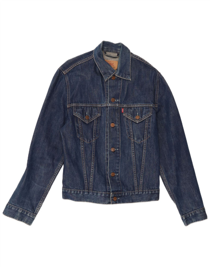 Мужская джинсовая куртка Levi's UK 38, средний темно-синий, хлопок