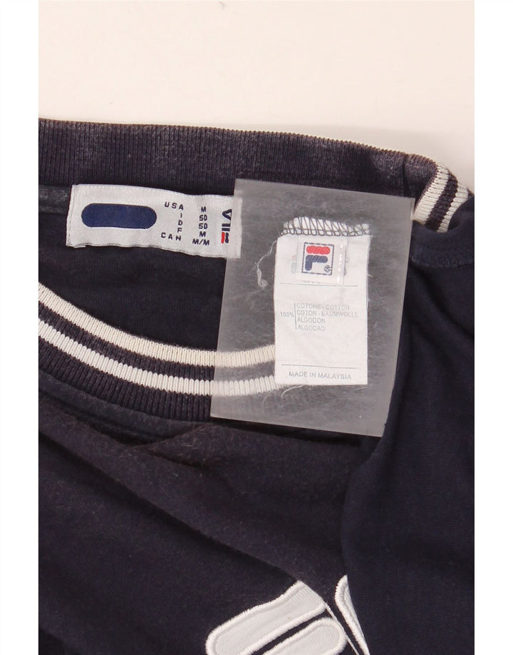 Мужская футболка с рисунком FILA Top IT 50 Medium Navy Blue Хлопок
