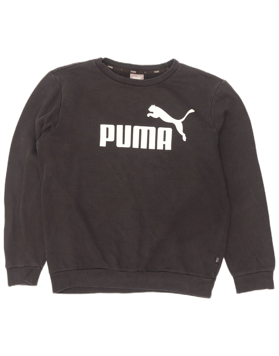 Мужской свитшот с рисунком Puma, маленький черный хлопковый джемпер