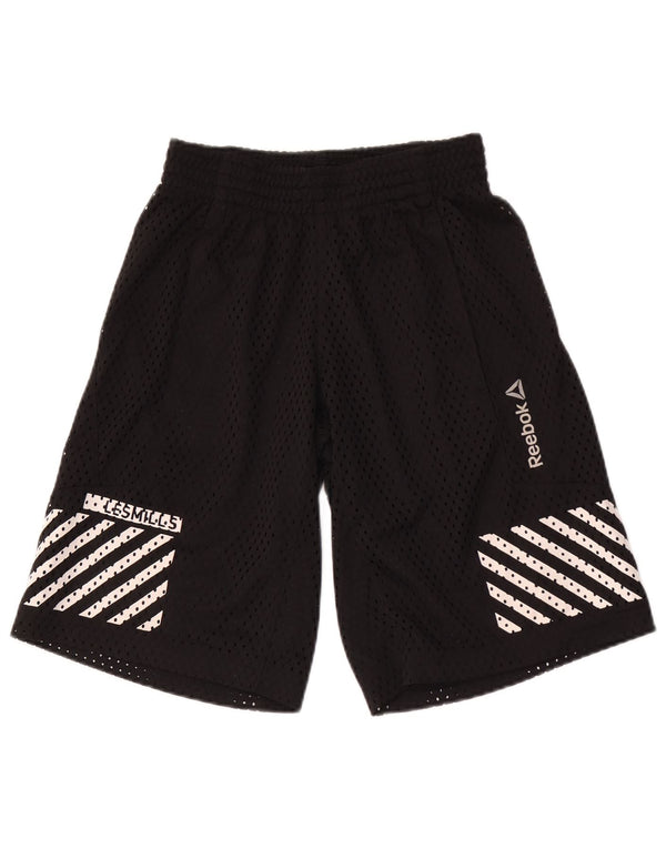 REEBOK Мужские спортивные шорты XS в черную полоску