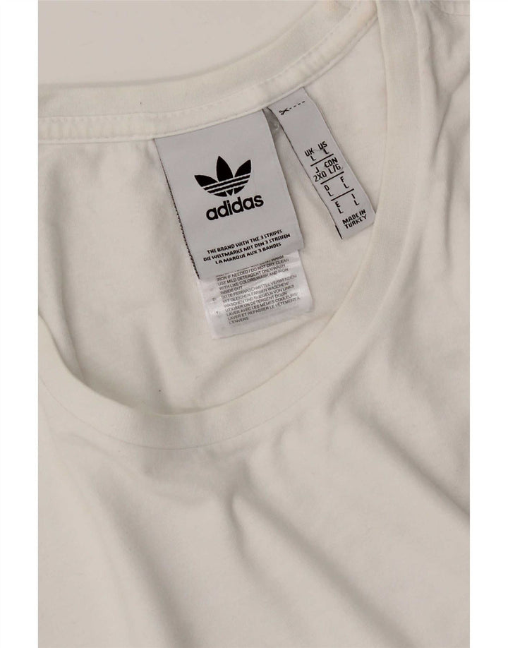 Мужская футболка Adidas Top большого размера из белого хлопка