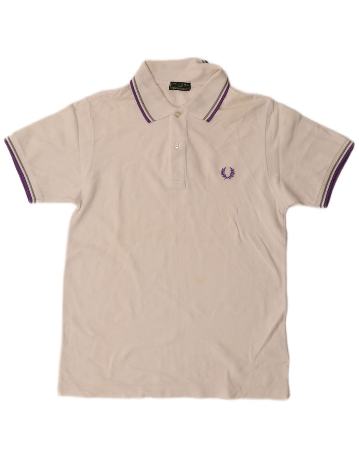 Рубашка-поло Fred Perry для мальчиков 13-14 лет, белый хлопок