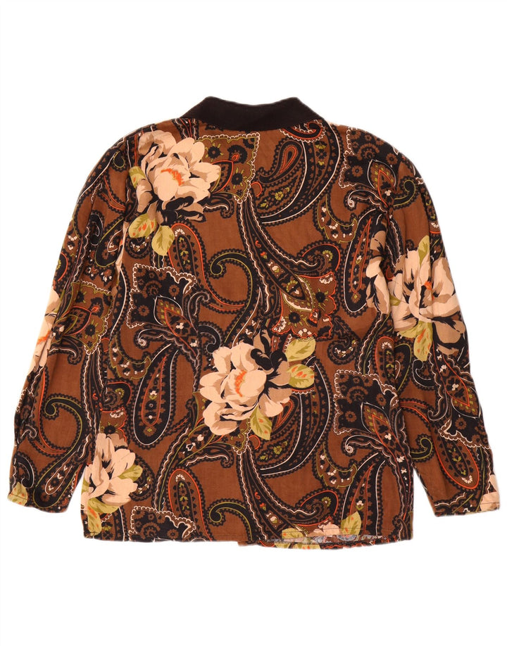 Рубашка женская VINTAGE UK 14 Medium Brown Пейсли