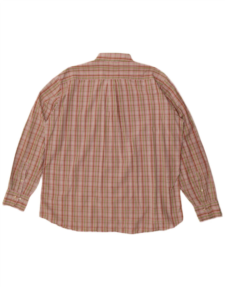 Мужская рубашка Avirex 2XL, хлопковая розовая клетка