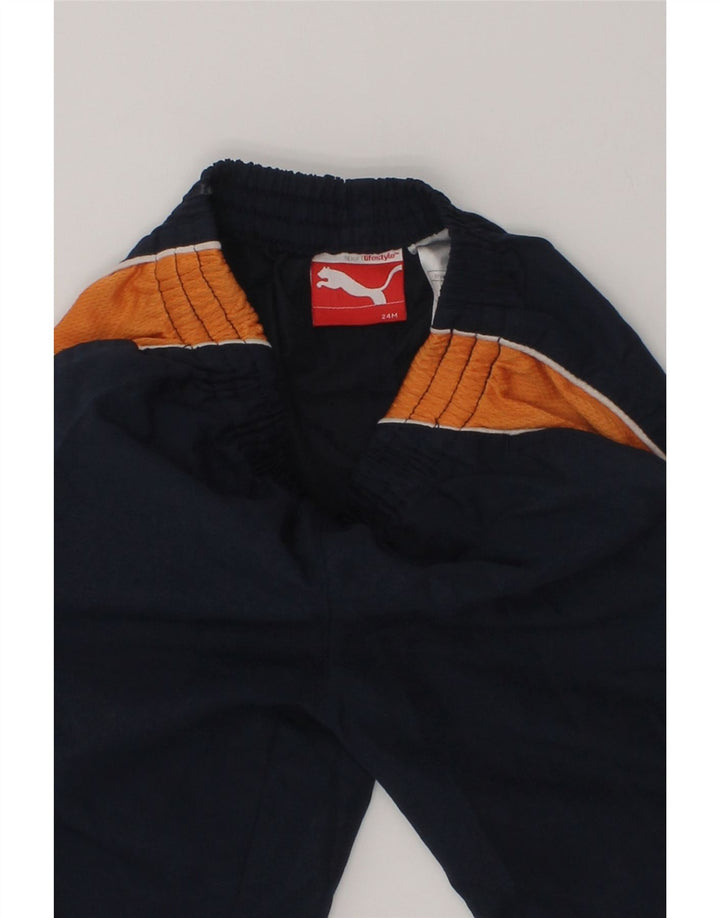 PUMA Baby Boys Tracksuit Trousers 18-24 Months Navy Blue Polyester | Vintage Puma | Thrift | Second-Hand Puma | Used Clothing | Messina Hembry 