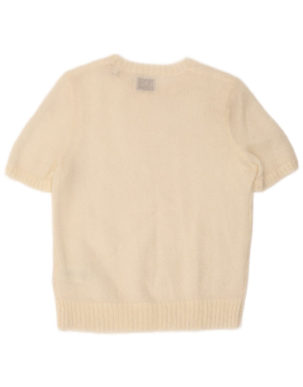 Женский джемпер с коротким рукавом Gant с вырезом «лодочка» UK 6 XS Off White