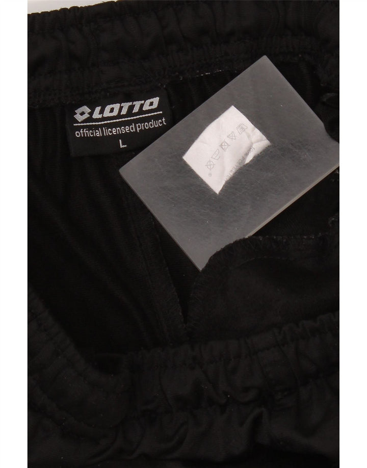 Мужские спортивные брюки Lotto, джоггеры, большие черные, полиэстер