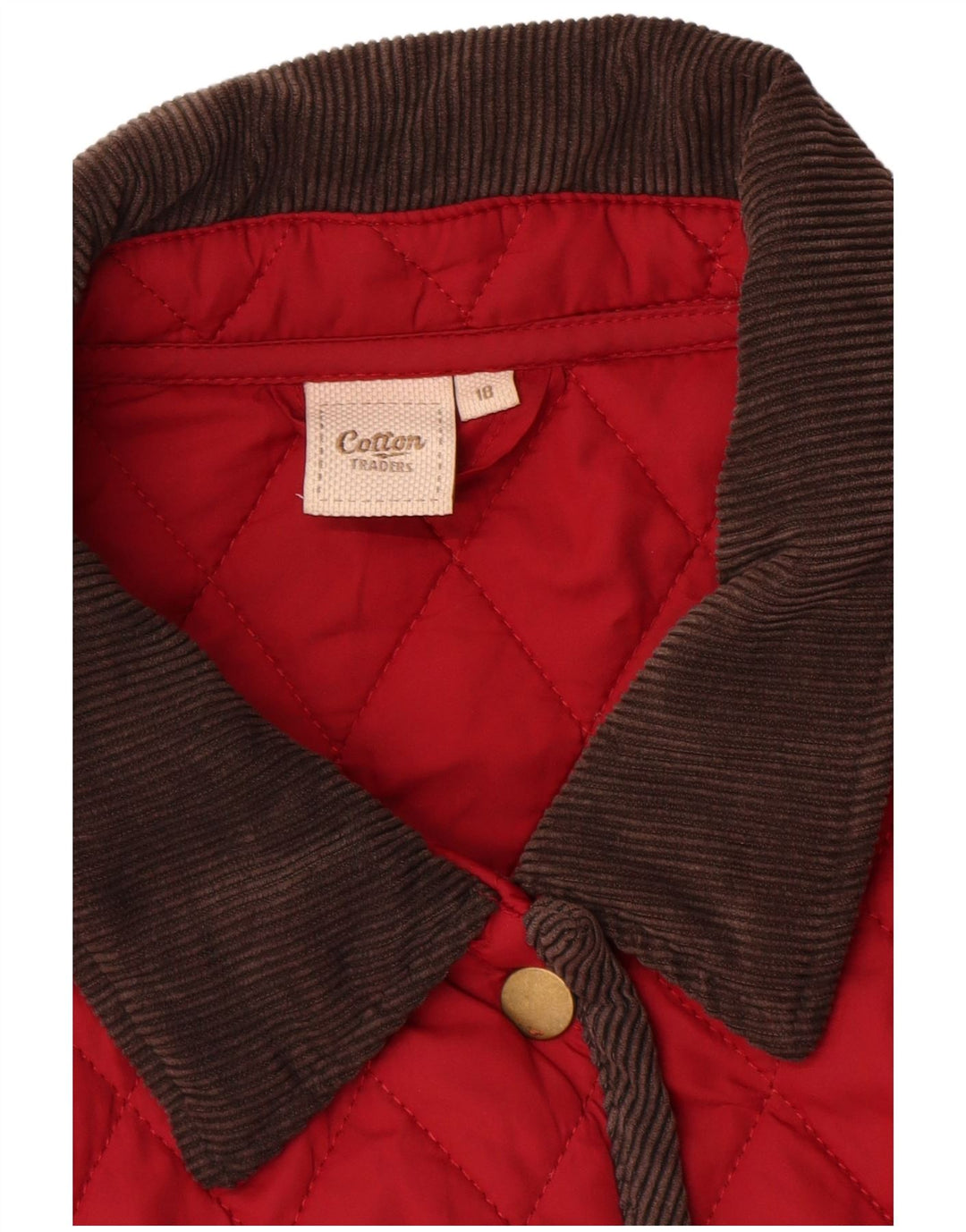 Женское стеганое пальто Cotton Traders UK 18 XL, красный полиэстер