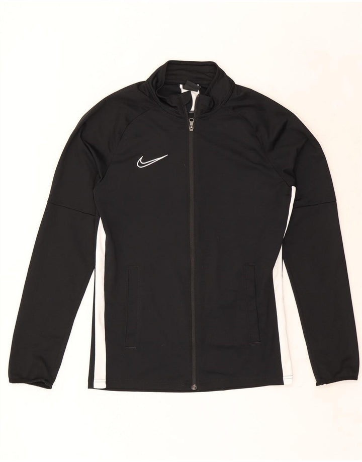 Мужская спортивная куртка Nike Dri Fit, маленькая черная полиэстер с цветными блоками