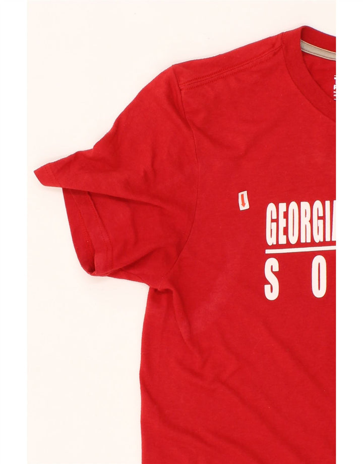 ADIDAS Mens Graphic T-Shirt Top Medium Red Cotton Vintage Adidas and Second-Hand Adidas from Messina Hembry 