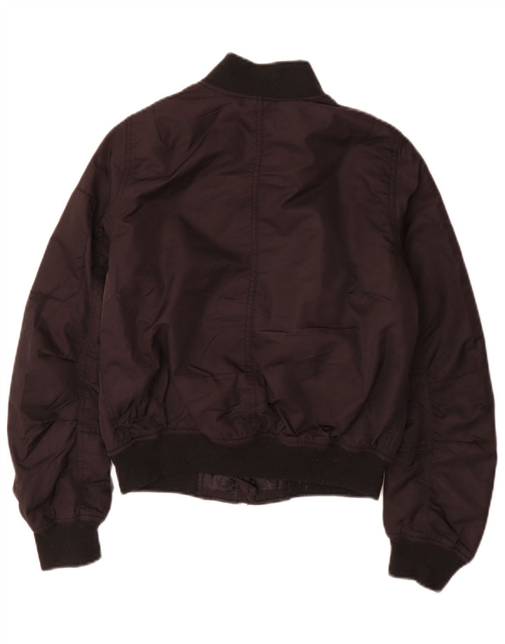 Женский бомбер оверсайз Topshop UK 6 XS, черный полиэстер