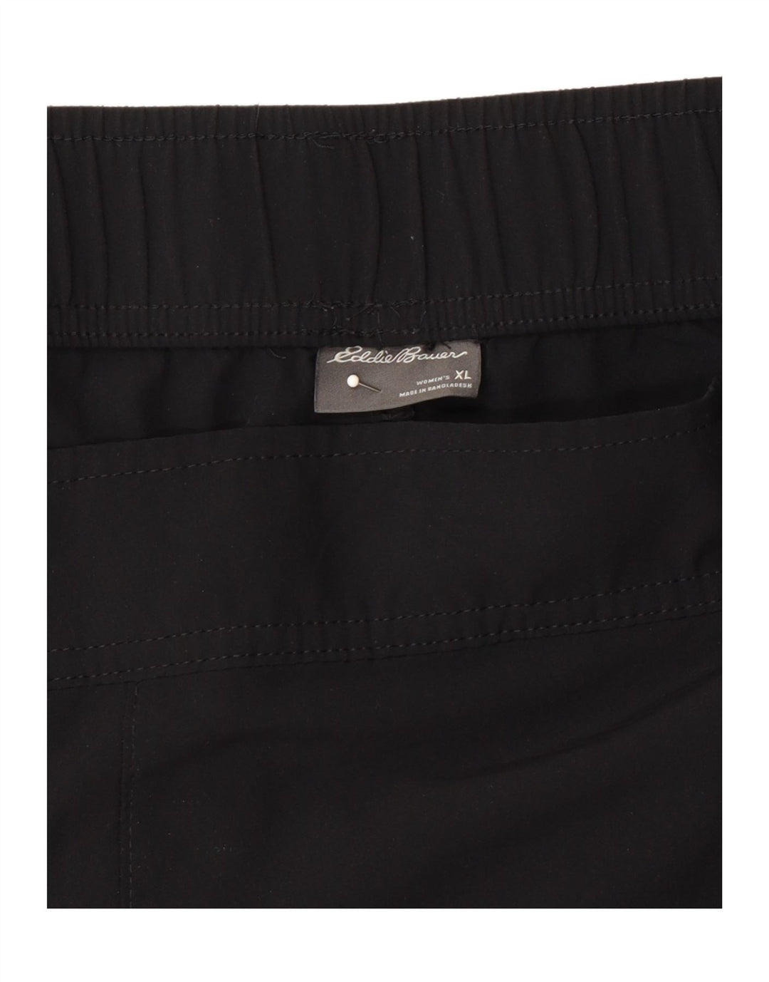 EDDIE BAUER Womens Slim Casual Trousers XL W38 L27 Black Polyester Vintage Eddie Bauer and Second-Hand Eddie Bauer from Messina Hembry 
