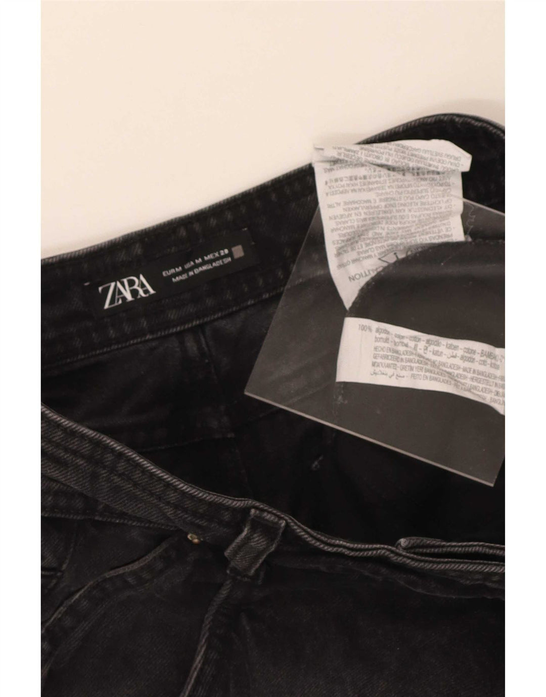 Женские джинсовые шорты Zara Medium W28, черный хлопок