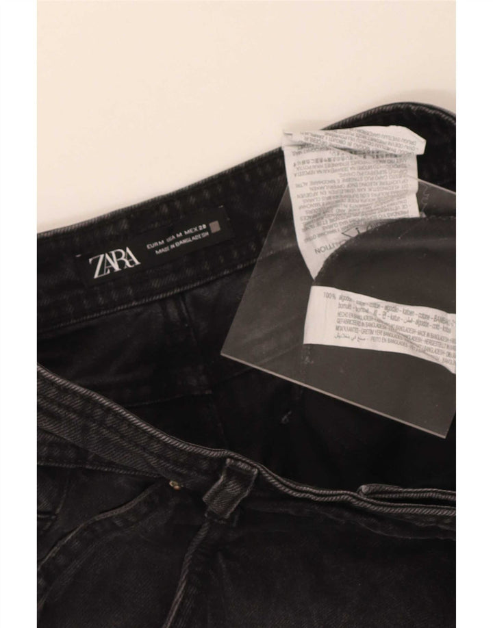 Женские джинсовые шорты Zara Medium W28, черный хлопок