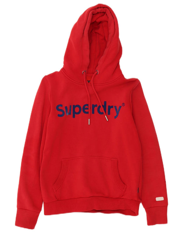 Женский джемпер с капюшоном Superdry UK 10, маленький красный с цветными блоками