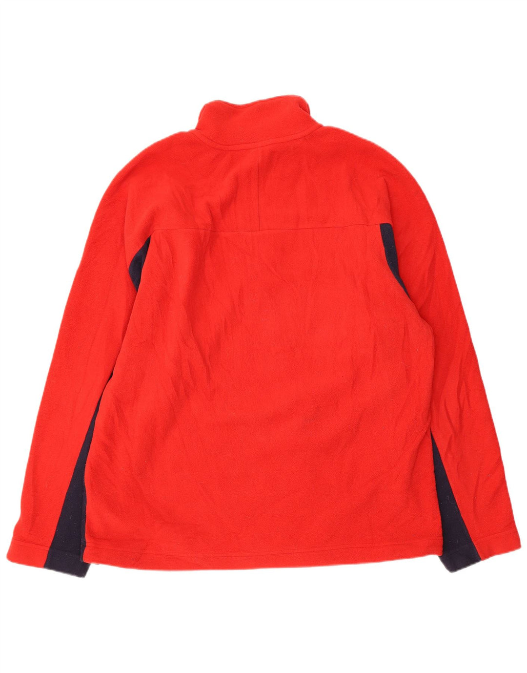 Fila Мужской флисовый джемпер с воротником на молнии, большой красный, цветных блоков