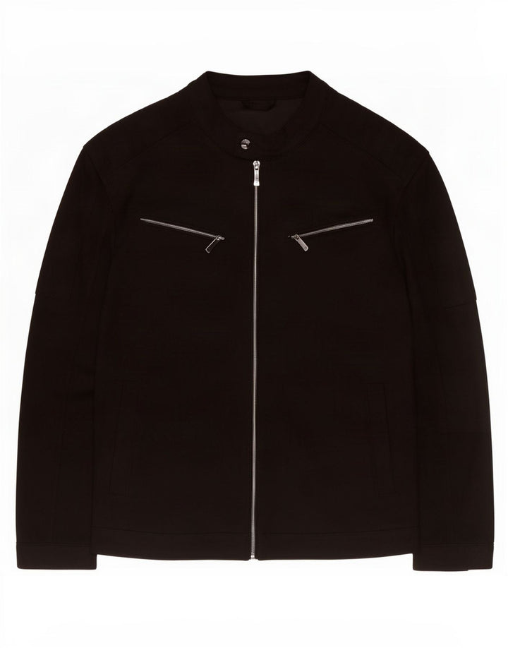 Мужская куртка Zara UK 42 XL, черный полиэстер