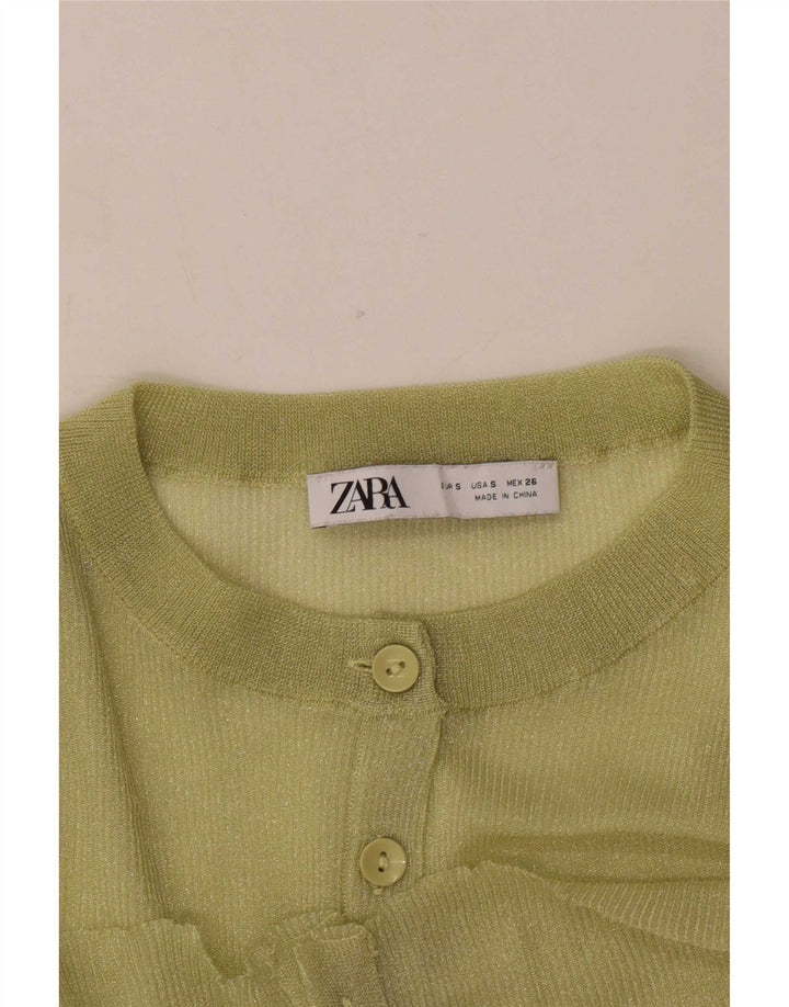 Женский свитер-кардиган оверсайз Zara UK 10, маленький зеленый