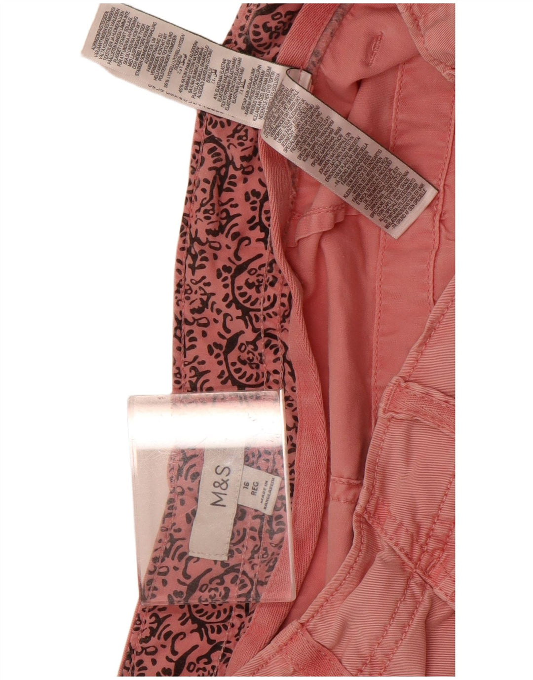 Женские брюки-карго Marks & Spencer для бега, Великобритания 16, большие W34 L29, розовые