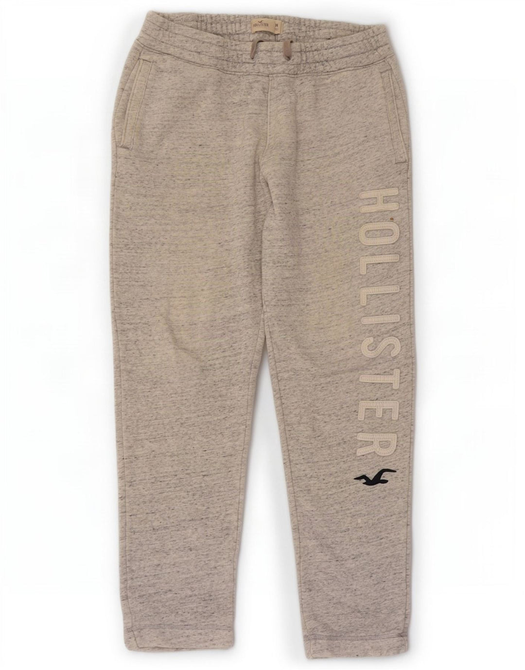 Мужские спортивные брюки Hollister с рисунком, средний серый хлопок с крапинками