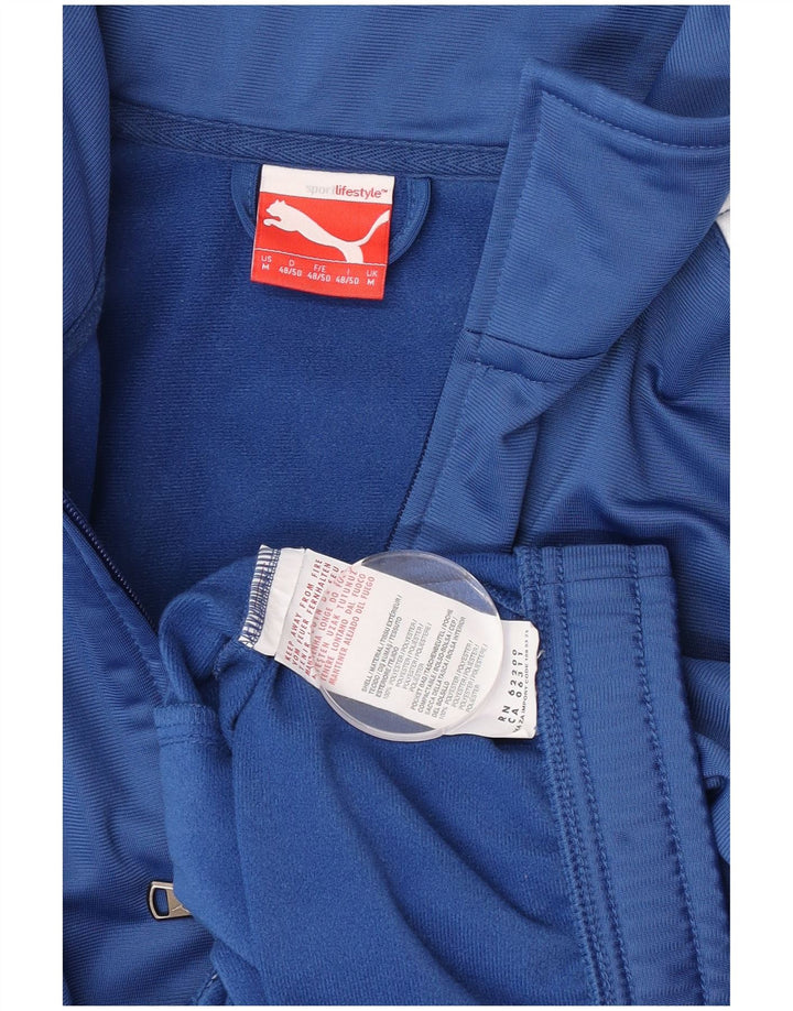 Мужской спортивный костюм Puma, верхняя куртка, средний синий полиэстер с цветными блоками