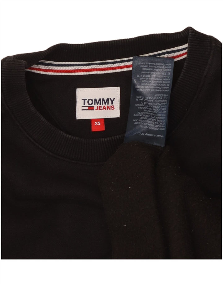 TOMMY HILFIGER Женский свитер-свитер оверсайз UK 6 XS, черный хлопок
