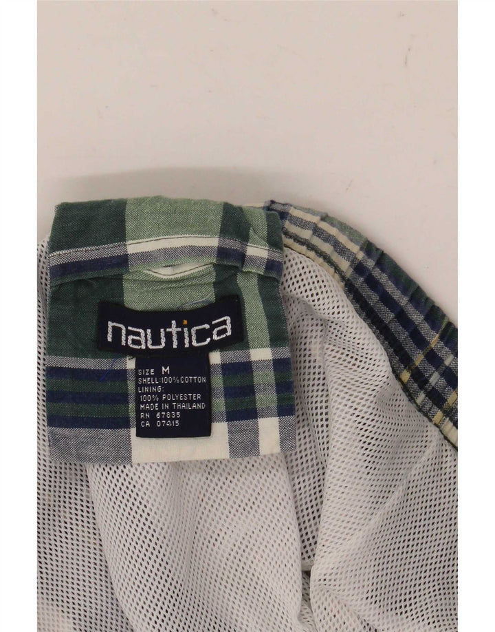 Мужские шорты для плавания Nautica, хлопок, средний зеленый цвет в клетку